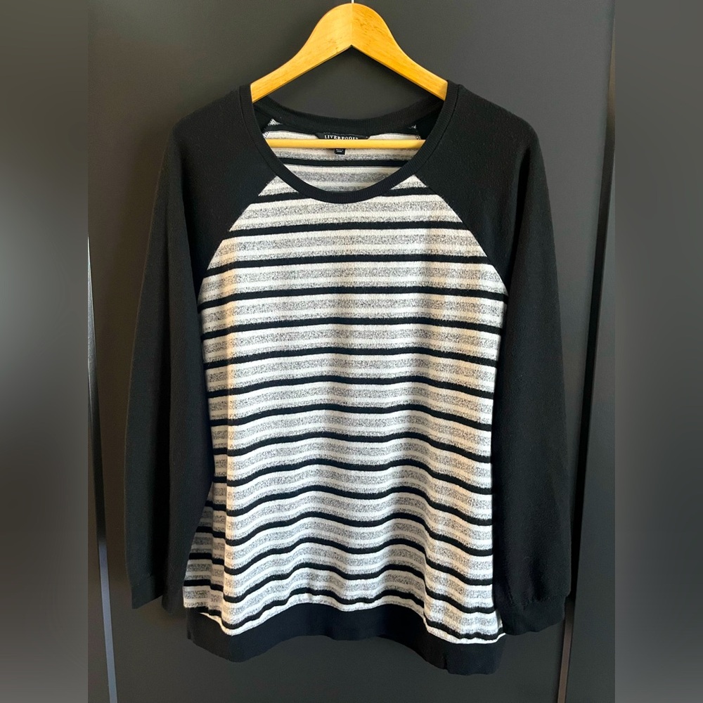 🔳 LIVERPOOL Black, White and Grey Round-neck Sweater